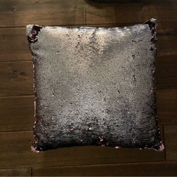 Magic Flip Sequin Pillow Purple & Gray - Picture 3 of 4